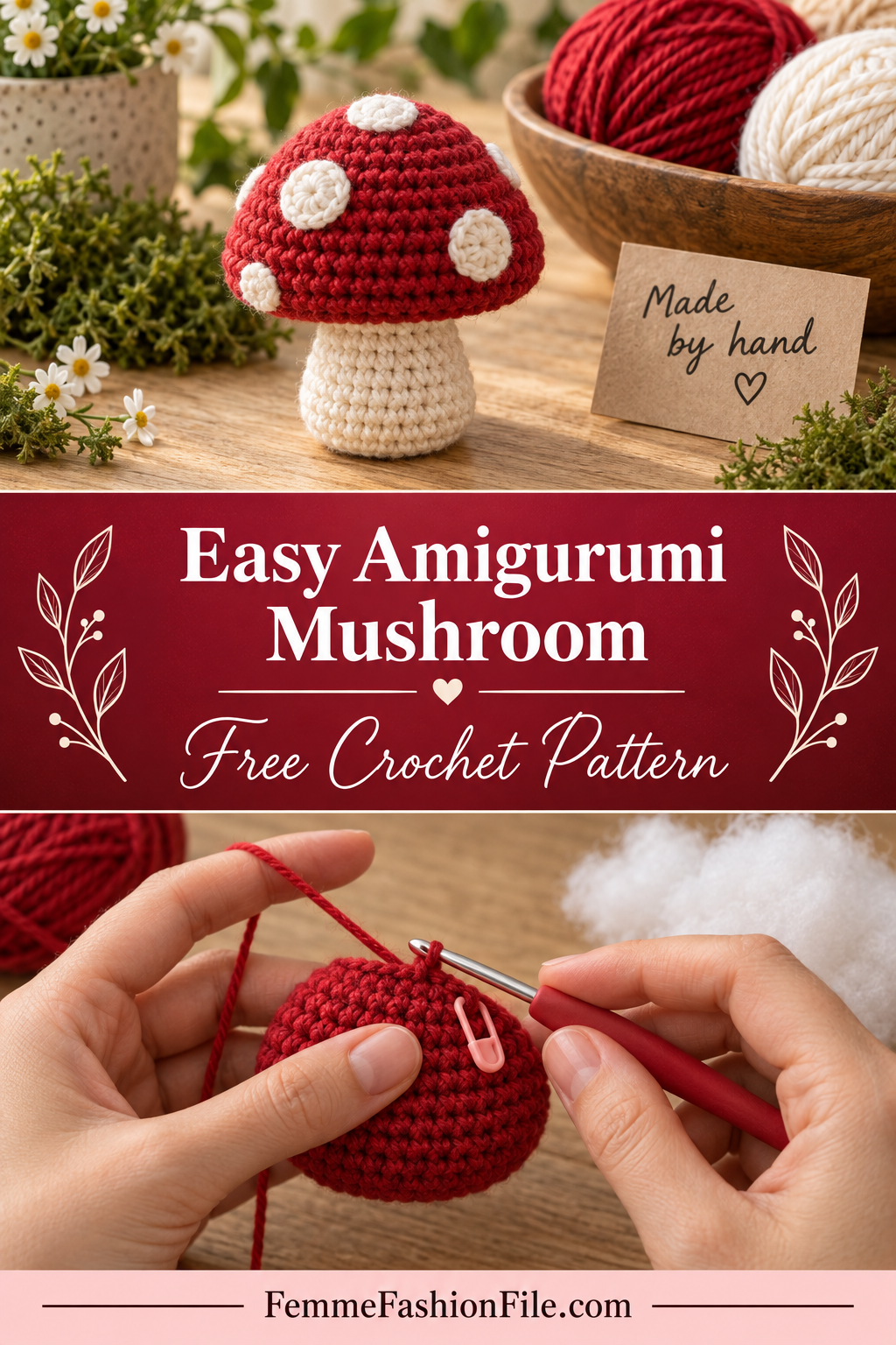 Easy Amigurumi Mushroom – Free Crochet Pattern for Beginners